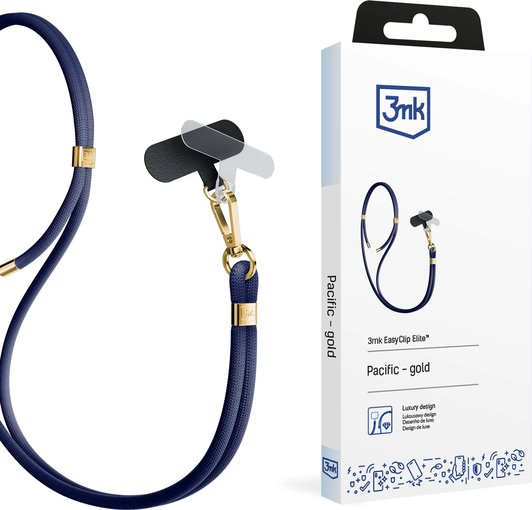 Litar për celular 3mk EasyClip Elite, blu