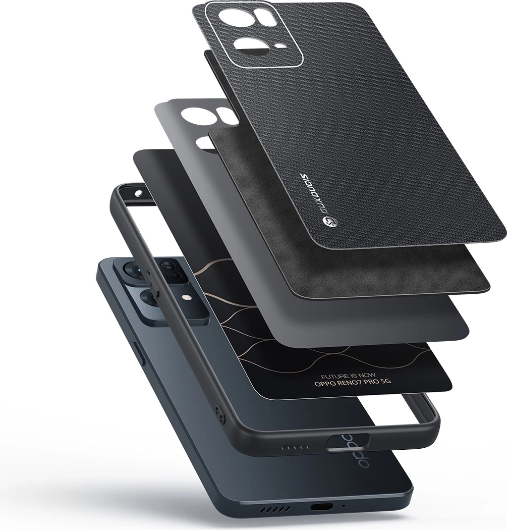 Mbështjellës Dux Ducis Fino për Oppo Reno 7 Pro 5G, najlon, i zi