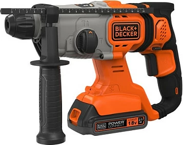 Çekiç elektrik Black & Decker BCD900E2K-QW, 18V, 2.5Ah, SDS Plus, me valixhe, portokalli/zezë