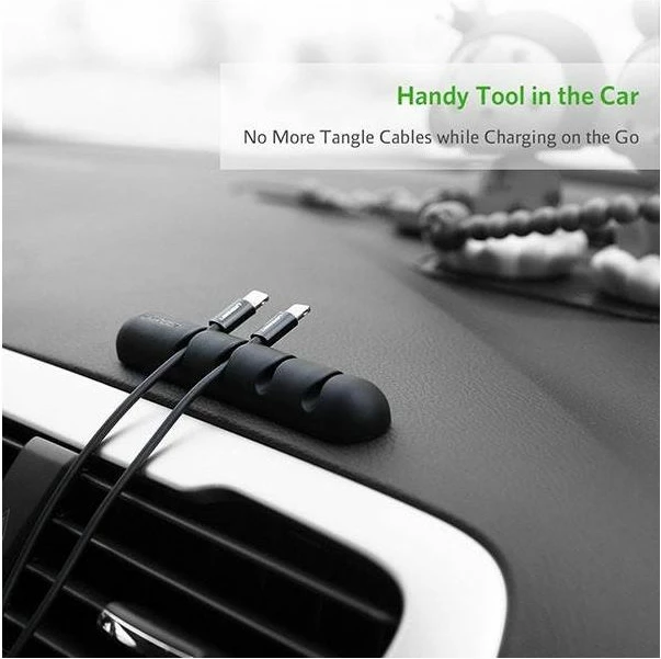 Mbajtëse kabllosh UGREEN 30762, 4 slota, deri 5mm, e zezë, set 2 copë