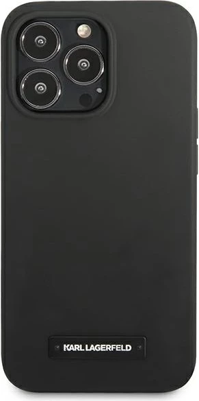 Mbështjellës Karl Lagerfeld për iPhone 13/13 Pro 6.1", silikon, i zi