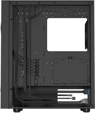 Kasë Natec Genesis Diaxid 605F, Midi Tower, ATX, USB-C, e zezë