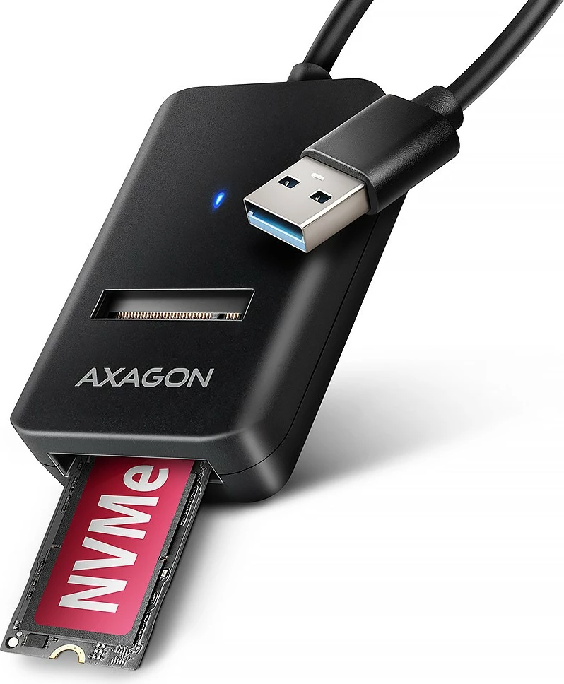 Adapter për SSD M.2 AXAGON ADM2-AM, USB 3.2 Gen 2, 10Gbps, i zi