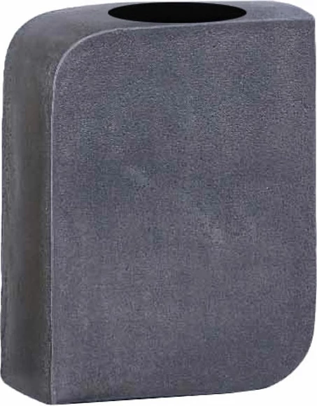 Vazo BRICK, alumin, ngjyrë gri e errët, 14x7x18cm