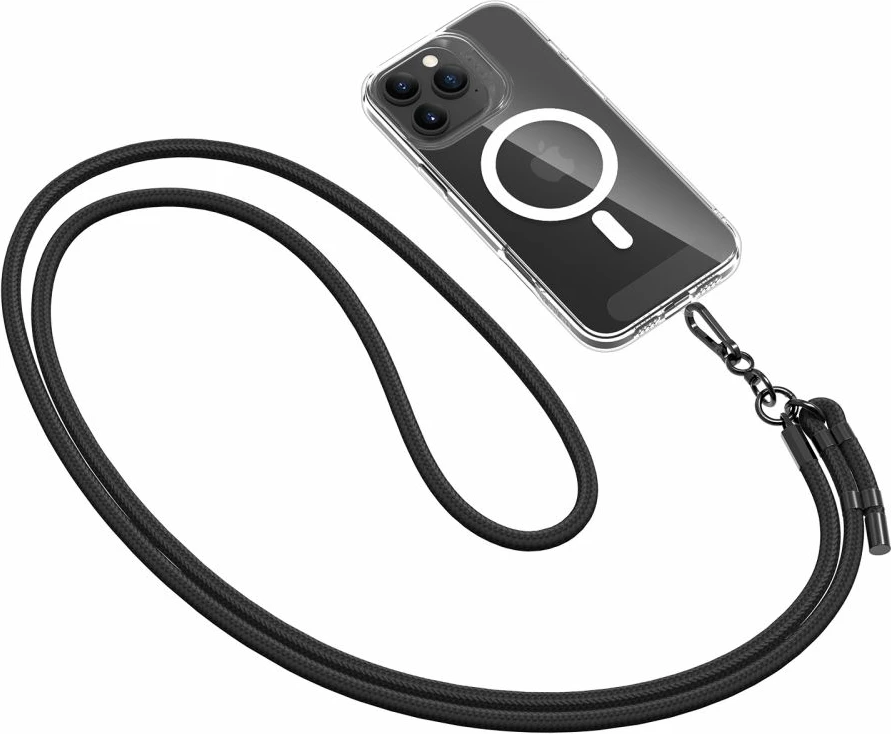 Rrip crossbody për celular Tech-Protect C1S, i zi, me 2 adaptera