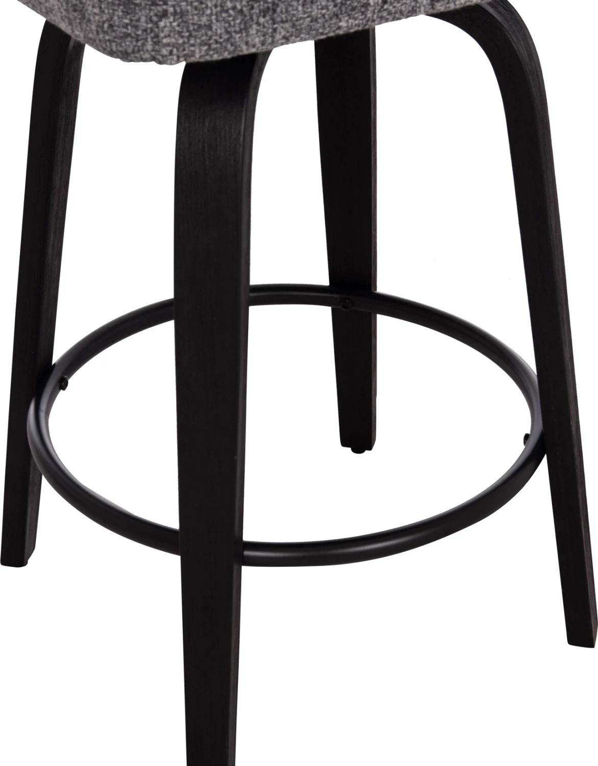 Karrige për bar rrotulluese DEKKER FH18250.03, dru i zi, material gri, 48x54x96cm, set prej 2 copë