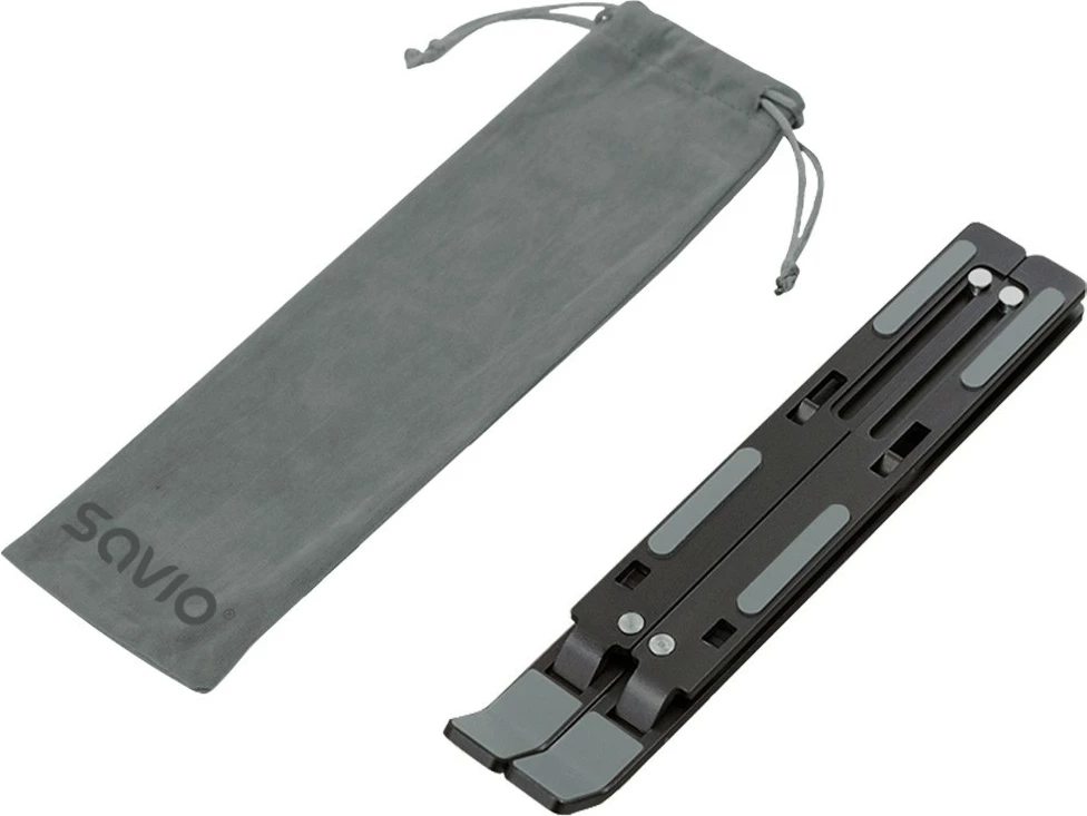 Mbajtës portativ për laptop/tablet Savio PB-05, alumini, i zi