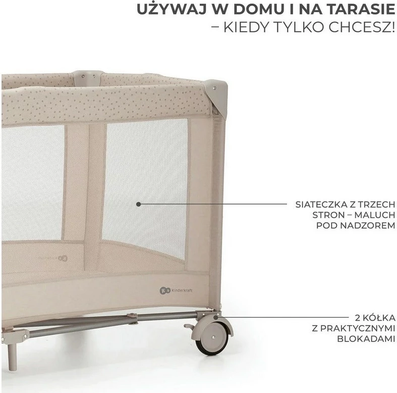 Krevat udhëtimi Kinderkraft Joy 2, bezhë