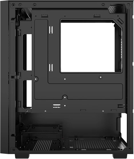 Kasë Darkflash M305 Micro-ATX Mini Tower, panel xham i kalitur, 2x SSD + 2x HDD, deri 7x 120 mm ventilatorë, USB 3.0, e zezë