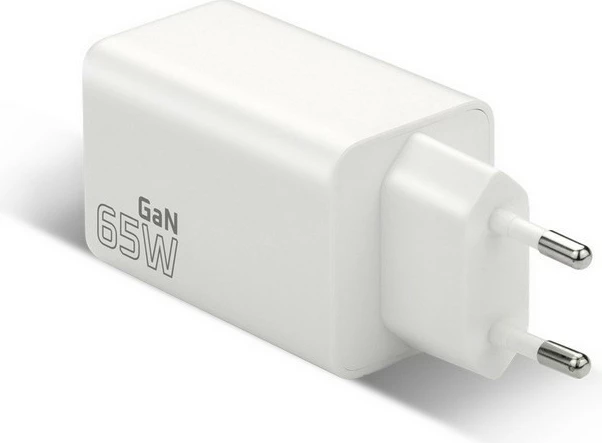 Karikues muri GaN, everActive SC-655Q, 65W, 1x USB + 2x USB-C, PD/PPS/QC4+, i bardhë