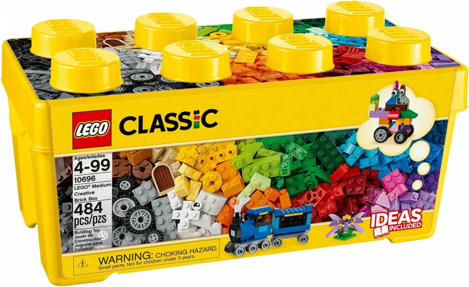 Set lodrash LEGO Classic 10696, 484 pjesë, kuti plastike, shumëngjyrëshe