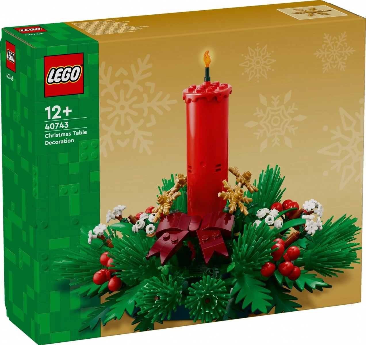 Set ndërtimi LEGO 40743 dekor tavoline Krishtlindje 433 pjesë 12+ 18x21x24 cm e kuqe