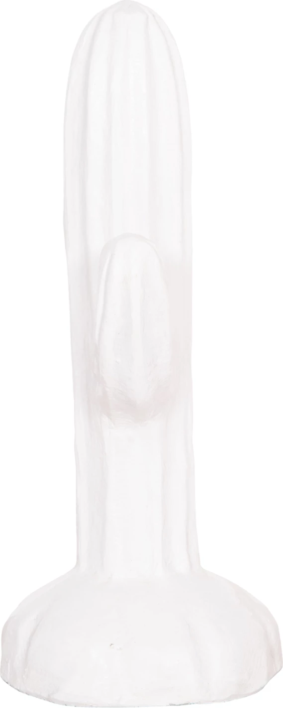 Kaktus dekorativ në dysheme, MDF, ngjyrë e bardhë, 42x30x74H cm