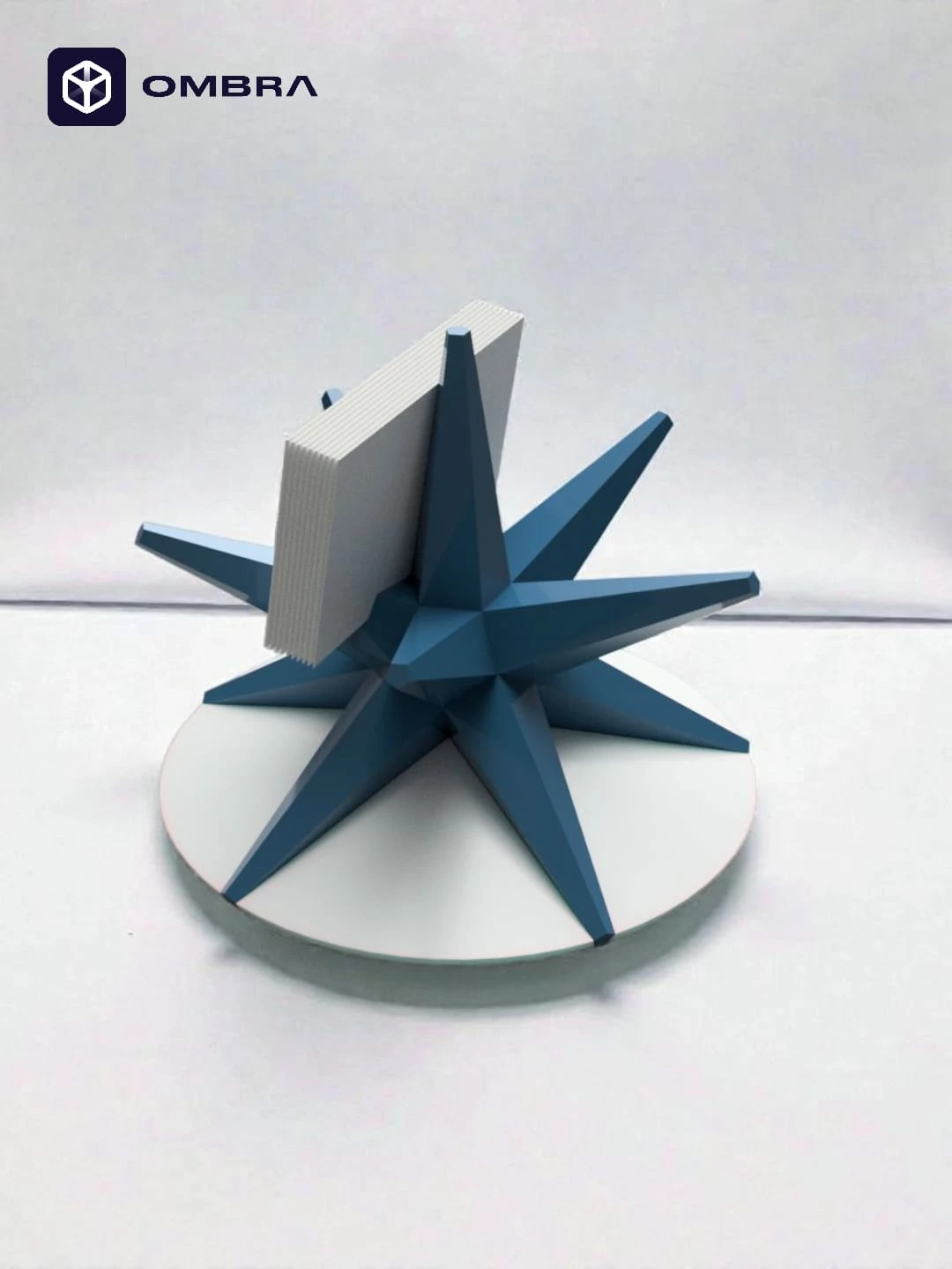 Mbajtëse për vizitëkarta në formë Ylli, e kaltert