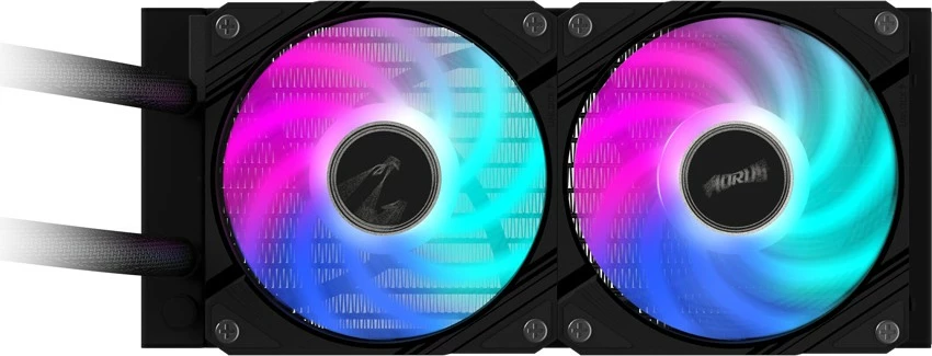 Ftohës uji Gigabyte AORUS WATERFORCE II 240, 2x120mm ARGB, i zi