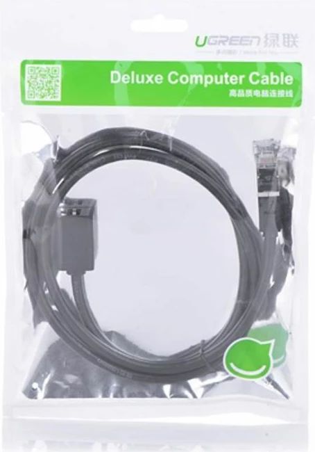 Kabllo zgjatëse Ethernet UGREEN 11279 Cat 6 RJ45 1m, e zezë, 1 copë