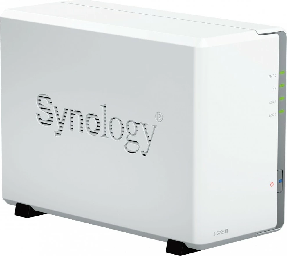 Kasë rrjeti Synology DS223J, 2x HDD, 1 GB RAM, Bardhë