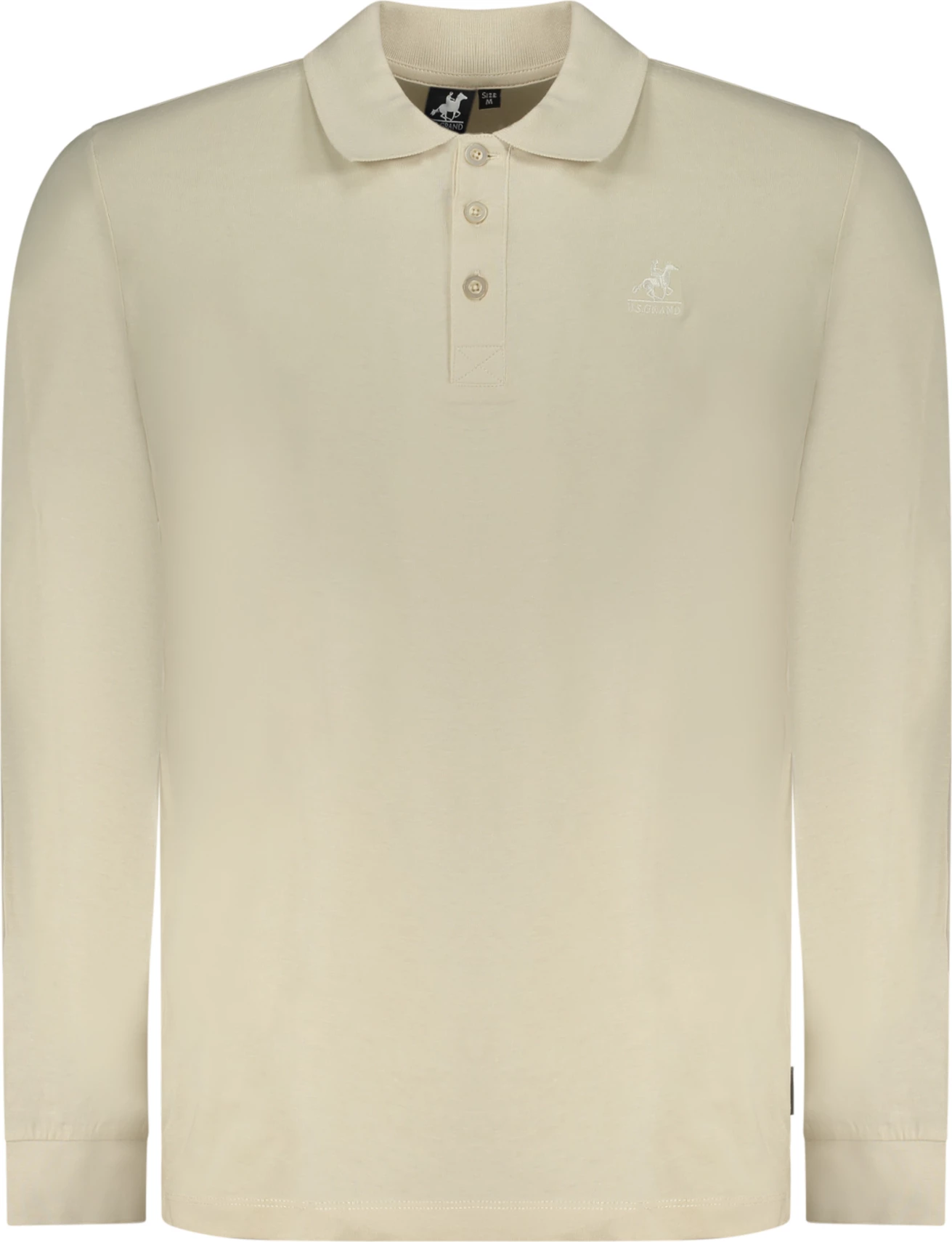 Maicë polo me mëngë të gjata U.S. GRAND Polo meshkuj, bezhë