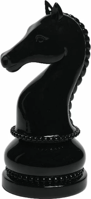 Dekor kalorës shahu EBON, rrëshirë, e zezë, 10.7x11.5x22.5cm