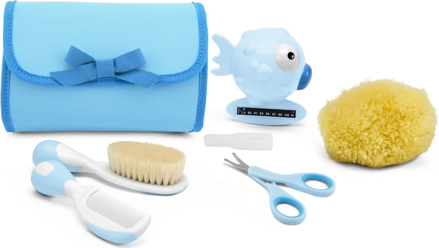 Set higjiene dhe banjo për fëmijë Chicco My First Beauty, 6 copë, blue