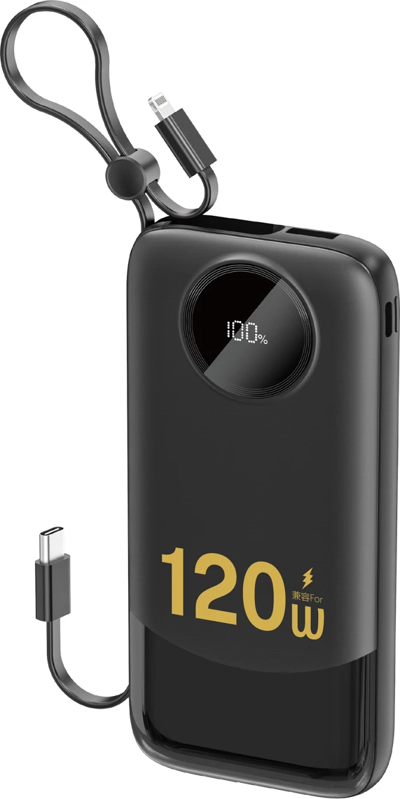 Powerbank Dudao K13Pro 10000 mAh me kabllo të integruara, e zezë