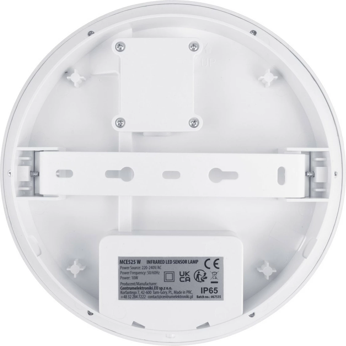 Llambë LED me sensor lëvizje PIR Maclean MCE525 W 10W 1000 lm 4000K IP65 e bardhë