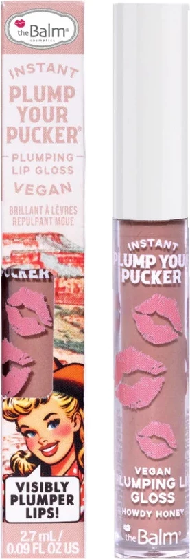 Gloss për buzë për femra The Balm Instant Plump Your Pucker Plumping Lip Gloss Howdy Honey 2.7ml