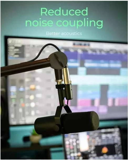 Mbajtëse mikrofoni me krah ICYBOX IB-MAG103B-T, max 1 kg, reach 825 mm, 3/8\" & 5/8\" thread, e zezë matte, 1 copë