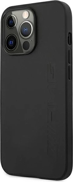 Mbështjellës Mercedes AMG AMHCP14XDOLBK për iPhone 14 Pro Max 6.7", lëkurë, i zi