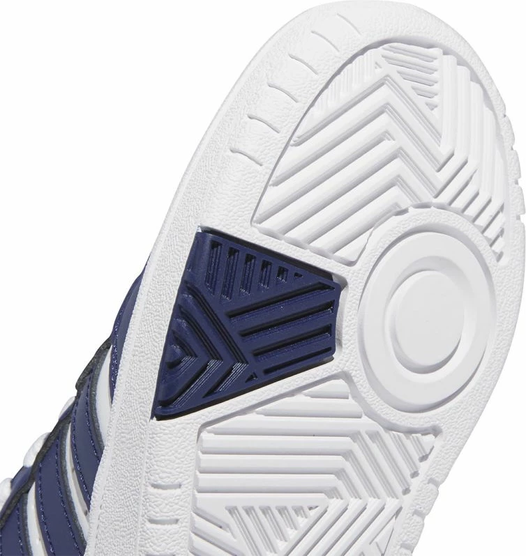 Atlete për fëmijë adidas Hoops 3.0 Mid Jr, të bardha dhe blu marine