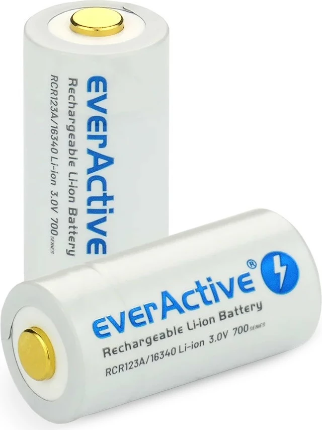 Bateri e rikarikueshme everActive 16340, 700 mAh, 3V, me Micro USB, një copë