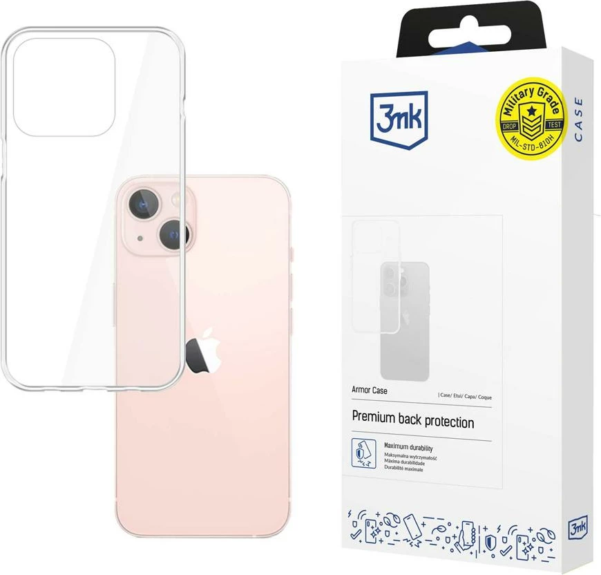 Mbështjellës 3mk Armor Case për iPhone 14, Transparent