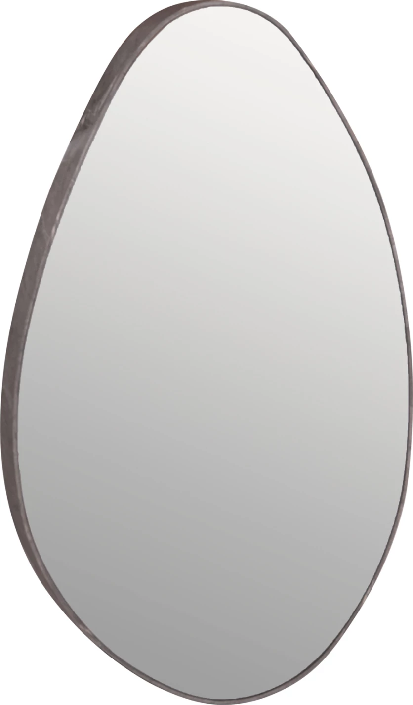 Pasqyrë muri, formë pike, kornizë MDF, ngjyrë mermeri gri, FH4488.02, 50x80 cm.