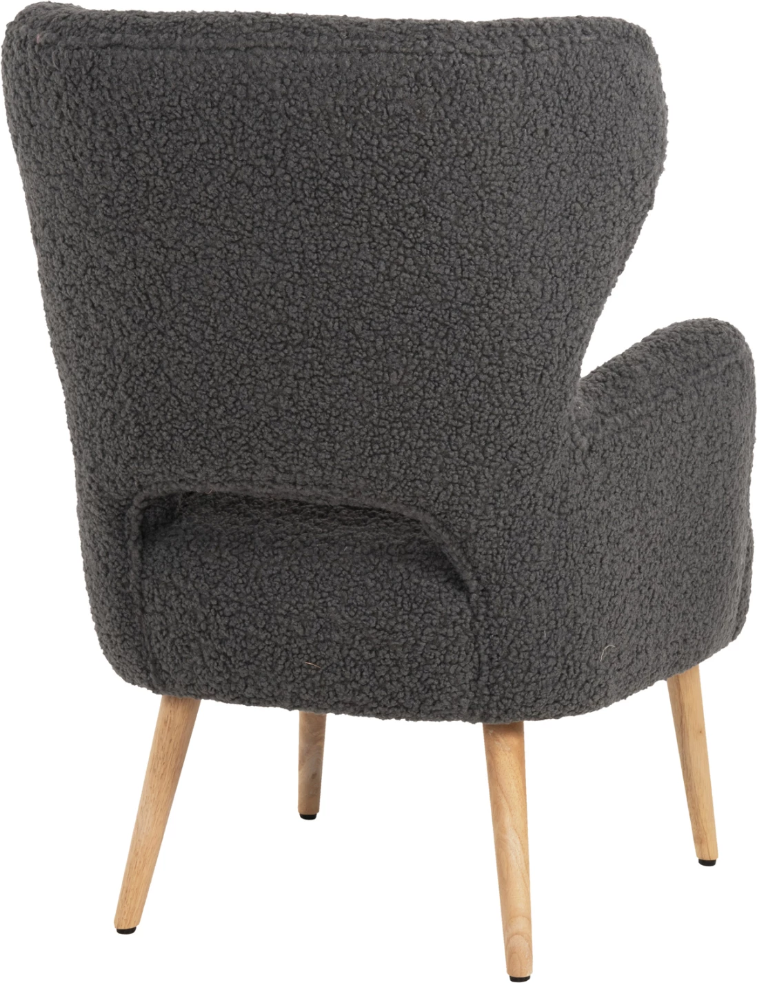 Fotelje MYLIE FH8394.21, pëlhurë boucle gri, 66x75x93H cm