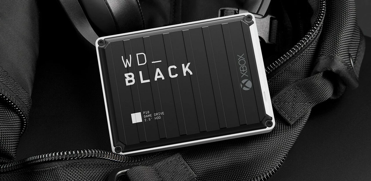 Hard disk i jashtëm Western Digital WD BLACK P10 Game Drive 2TB, USB 3.2, për Xbox, zi/bardhë