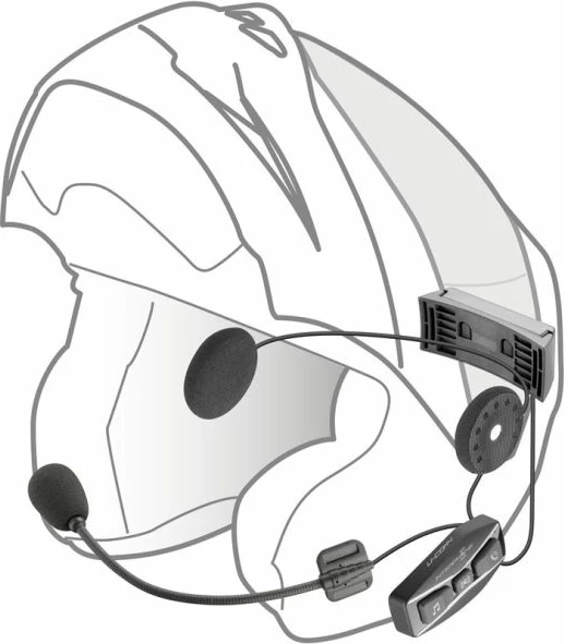 Intercom për helmetë InterPhone, e zezë