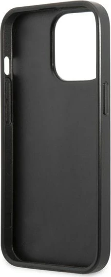 Mbështjellës, Karl Lagerfeld KLHCP13XPCOBK, për iPhone 13 Pro Max 6.7", hardcase TPU/PC me lëkurë ekologjike, Multipink Brand, i zi