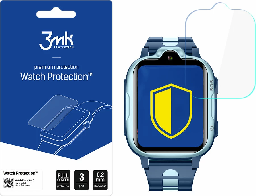 Folje mbrojtëse për orë të mençur 3mk Protection Watch Protection ARC+ për Garett Kids Cute 4G, set prej 3 copë