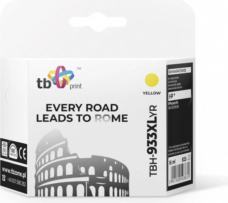 Toner TB Print TBH-933XLYR për HP OJ 6100, 16 ml, e verdhë