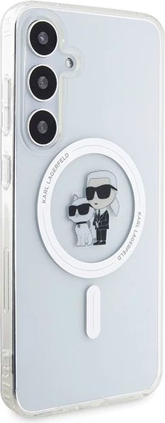 Mbështjellës Karl Lagerfeld Karl&Choupette MagSafe për Samsung Galaxy S24, Transparent