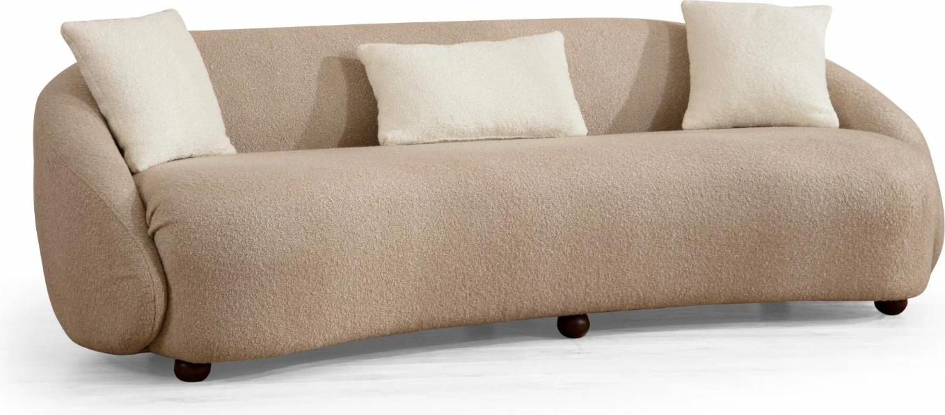 Divan treshe Atelier del Sofa, Napoli, ngjyrë kapuçino