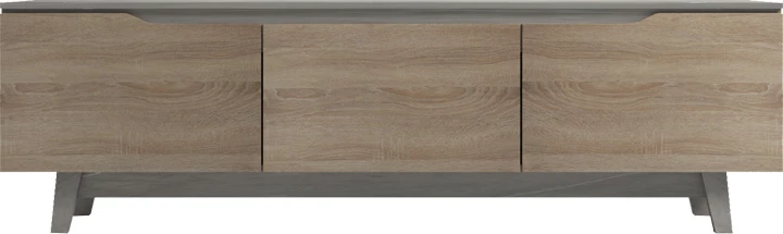 Komodë TV Kasandra, ngjyrë mermeri bezhë-sonoma, 180x35x48.5cm