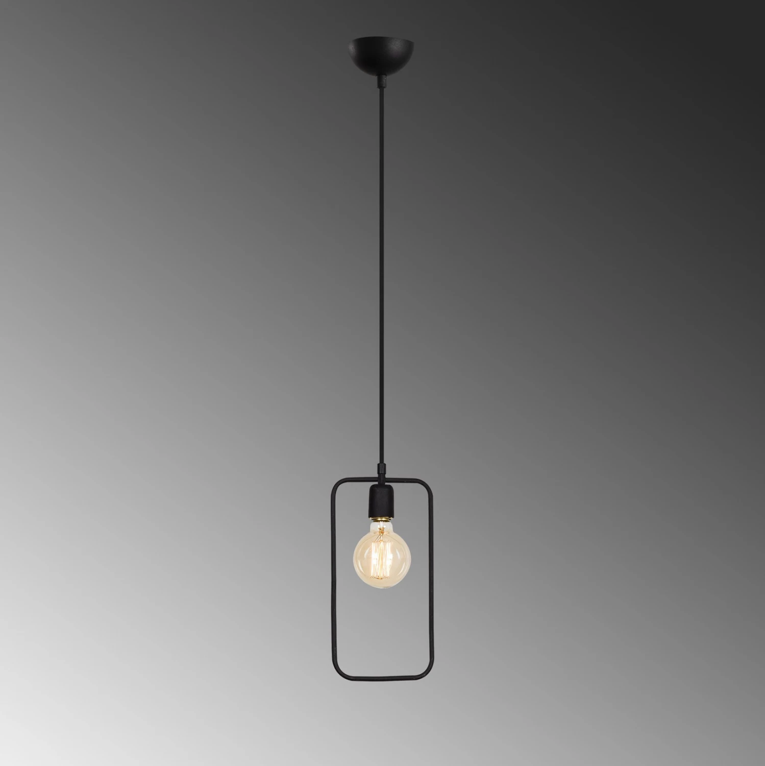 Llambë varëse metalike e zezë FH7258 15Χ6Χ123 cm