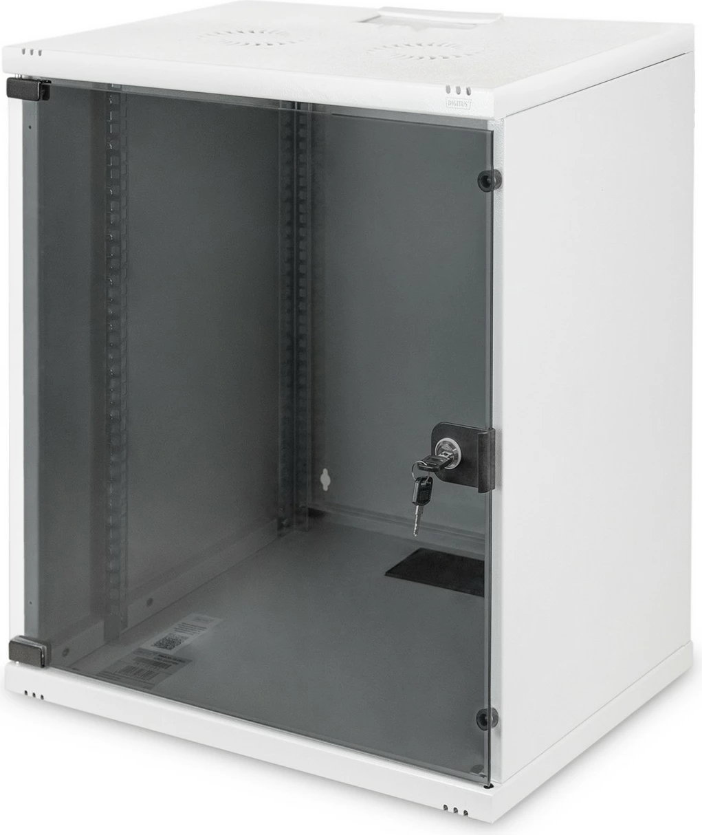 Kasë muri Digitus SOHO 12U, 19", xham, gri