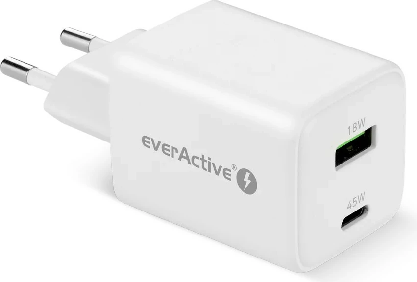 Karikues muri everActive SC-450Q, 45W, 1x USB, 1x USB-C, Bardhë