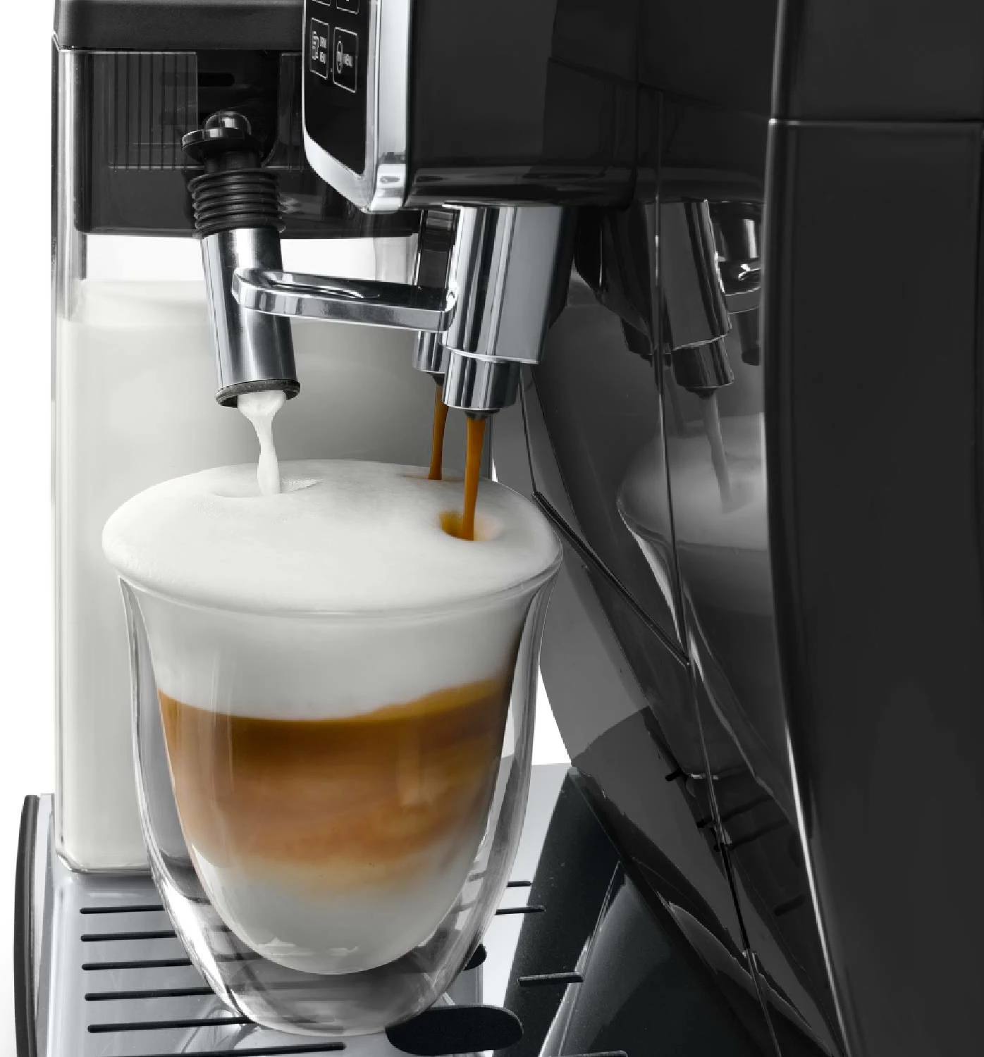 Aparat kafeje automatik, DeLonghi Dinamica ECAM350.55.B, 15 bar, LatteCrema, ekran LCD, i zi