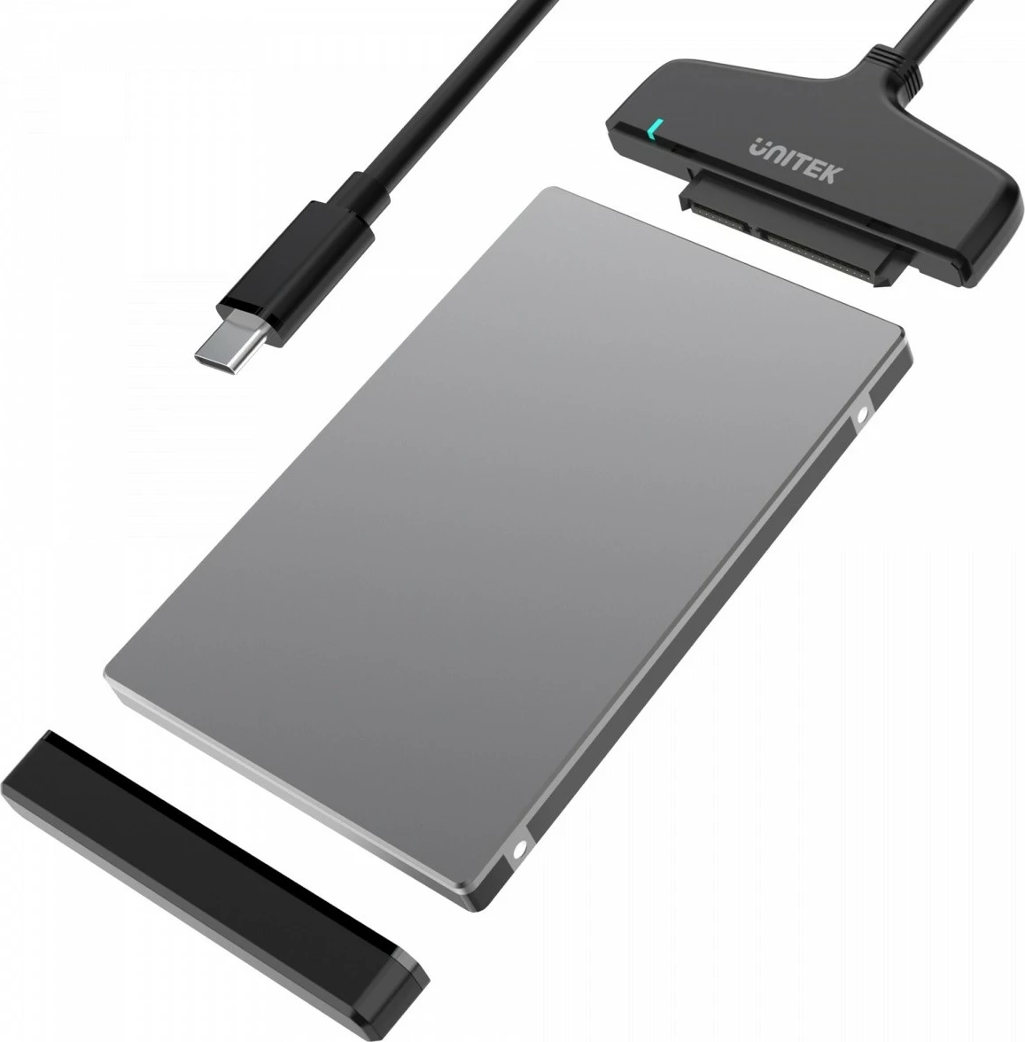 Adapter Unitek Y-1096A USB-C në SATA III, për HDD/SSD 2.5", i zi