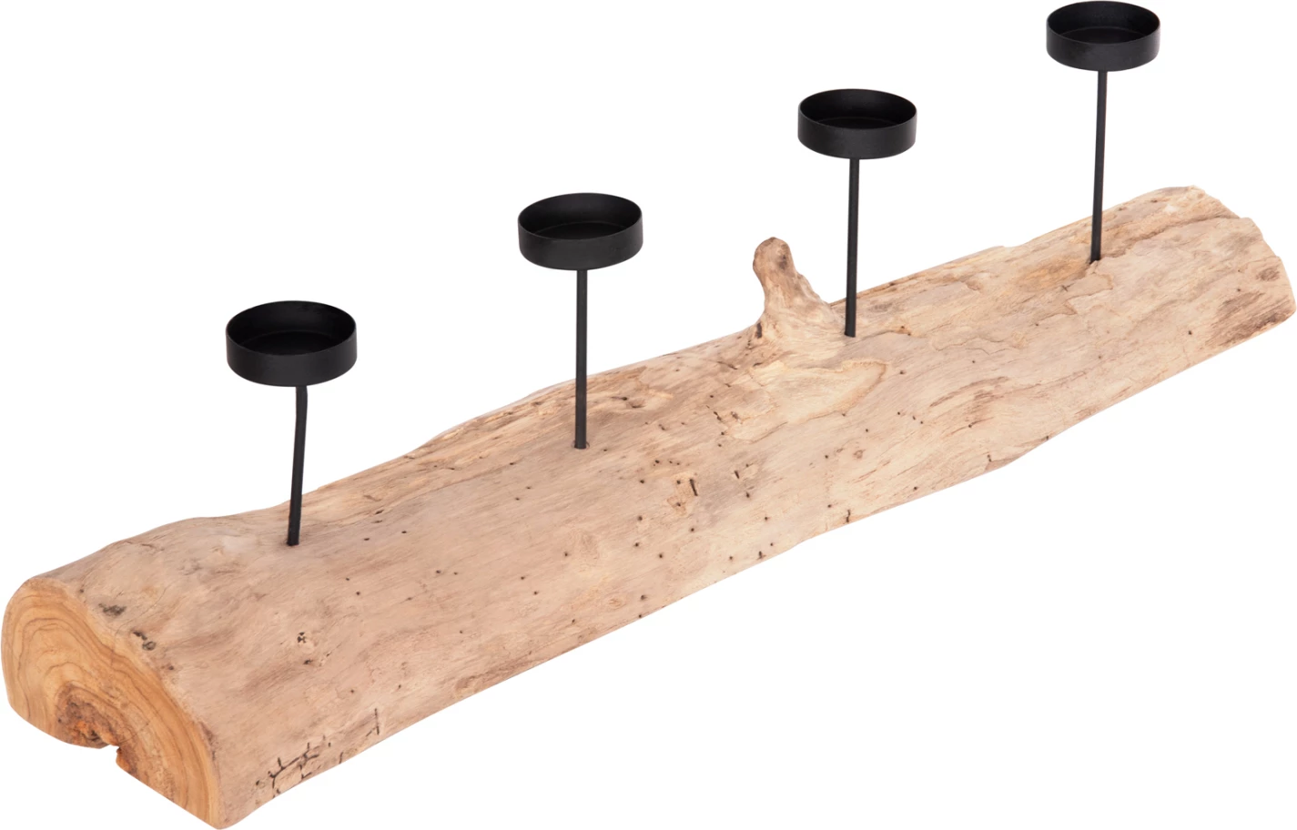 Mbajtës qirinjsh për tavolinë FRAN FH4391 dru tik-metal 71x15x17Hcm