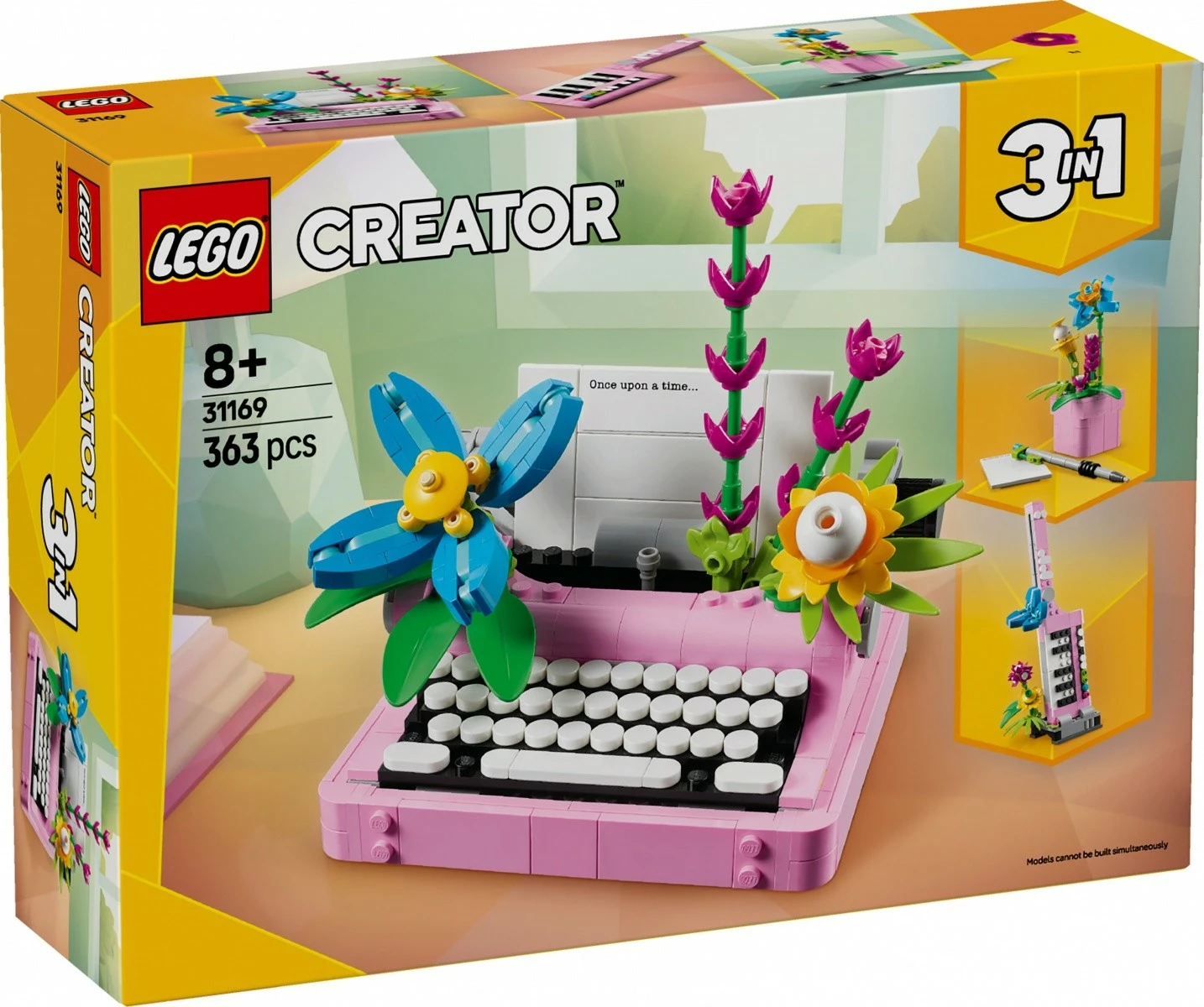 Set LEGO Creator 3-in-1 31169 Flowering Typewriter Machine, 363 pjesë