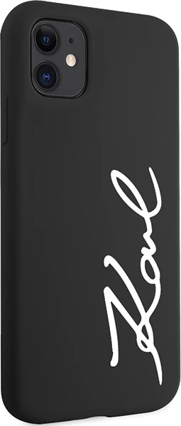 Mbështjellës Karl Lagerfeld KLHCN61SKSVGK për iPhone 11/XR 6.1", silikon, e zezë